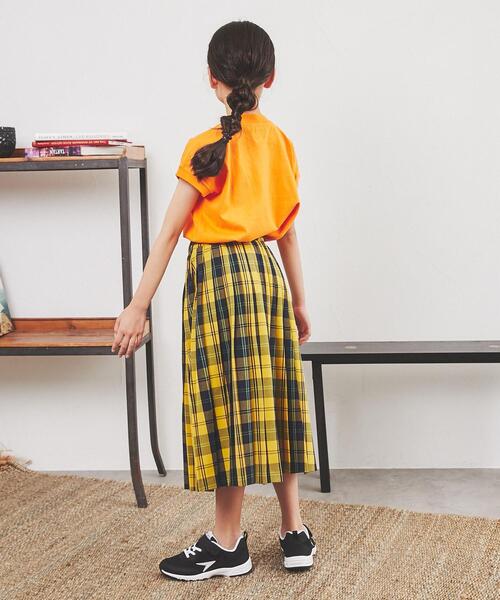 coen(コーエン)の「チェックプリーツスカート(スカート・キッズ・ダークグリーン/イエロー・110/130/150)」の4枚目の写真