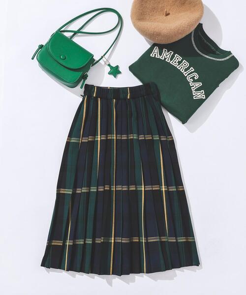 coen(コーエン)の「チェックプリーツスカート(スカート・キッズ・ダークグリーン/イエロー・110/130/150)」の19枚目の写真