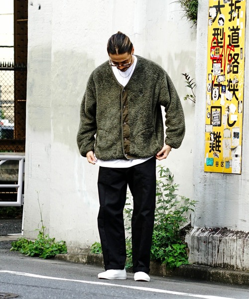 U.S. POLO ASSN.(ユーエスポロアッスン)の「【U.S.POLO ASSN. /ユーエスポロアッスン】モコモコ ボアフリース ボタン カーディガン(ノーカラージャケット・メンズ・ベージュ/オリーブ/ブラック・MEDIUM/LARGE)」の12枚目の写真