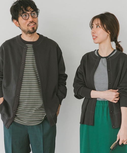 URBAN RESEARCH DOORS（アーバンリサーチドアーズ）の「『WEB限定』コットンスウェットカーディガン（カーディガン/ボレロ・メンズ・ブラック/グレー/ベージュ・MEDIUM/LARGE）」の2枚目の写真