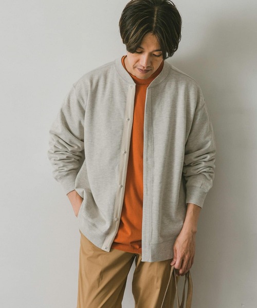 URBAN RESEARCH DOORS（アーバンリサーチドアーズ）の「『WEB限定』コットンスウェットカーディガン（カーディガン/ボレロ・メンズ・ブラック/グレー/ベージュ・MEDIUM/LARGE）」の9枚目の写真