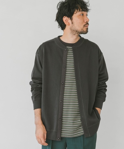 URBAN RESEARCH DOORS（アーバンリサーチドアーズ）の「『WEB限定』コットンスウェットカーディガン（カーディガン/ボレロ・メンズ・ブラック/グレー/ベージュ・MEDIUM/LARGE）」の11枚目の写真