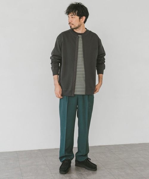 URBAN RESEARCH DOORS（アーバンリサーチドアーズ）の「『WEB限定』コットンスウェットカーディガン（カーディガン/ボレロ・メンズ・ブラック/グレー/ベージュ・MEDIUM/LARGE）」の6枚目の写真