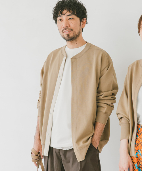 URBAN RESEARCH DOORS（アーバンリサーチドアーズ）の「『WEB限定』コットンスウェットカーディガン（カーディガン/ボレロ・メンズ・ブラック/グレー/ベージュ・MEDIUM/LARGE）」の12枚目の写真