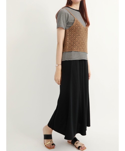 Te chichi TERRASSE（テチチテラス）の「ジョーゼットマーメイドスカート（スカート・レディース・グリーン/ブラウン/ブラック・ﾌﾘ-）」の5枚目の写真