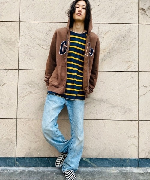 GAP（ギャップ）の「GAPアーチロゴ フルジップ パーカー(ユニセックス)（パーカー・メンズ・ブラウン/グリーン/ワイン/パープル/ライトグリーン・S/M/L/XL/XS）」の7枚目の写真