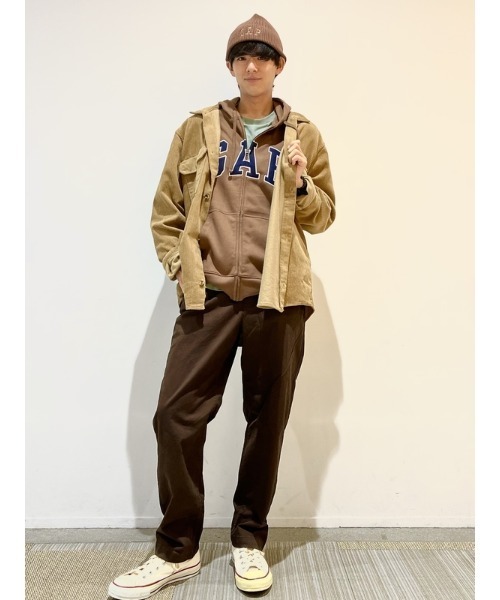 GAP（ギャップ）の「GAPアーチロゴ フルジップ パーカー(ユニセックス)（パーカー・メンズ・ブラウン/グリーン/ワイン/パープル/ライトグリーン・S/M/L/XL/XS）」の10枚目の写真