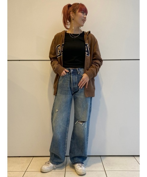 GAP（ギャップ）の「GAPアーチロゴ フルジップ パーカー(ユニセックス)（パーカー・メンズ・ブラウン/グリーン/ワイン/パープル/ライトグリーン・S/M/L/XL/XS）」の16枚目の写真