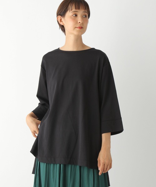 LEPSIM(レプシィム)の「マルチキノウチュニック3 299524(Tシャツ/カットソー・レディース・ホワイト/ブラック/ブラウン/グリーン/グレイッシュベージュ・FREE)」の2枚目の写真