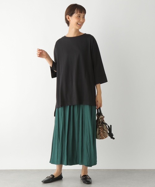 LEPSIM(レプシィム)の「マルチキノウチュニック3 299524(Tシャツ/カットソー・レディース・ホワイト/ブラック/ブラウン/グリーン/グレイッシュベージュ・FREE)」の13枚目の写真