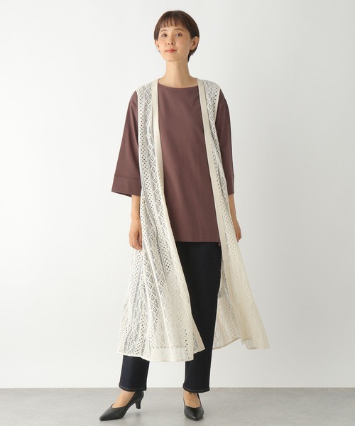 LEPSIM(レプシィム)の「マルチキノウチュニック3 299524(Tシャツ/カットソー・レディース・ホワイト/ブラック/ブラウン/グリーン/グレイッシュベージュ・FREE)」の16枚目の写真