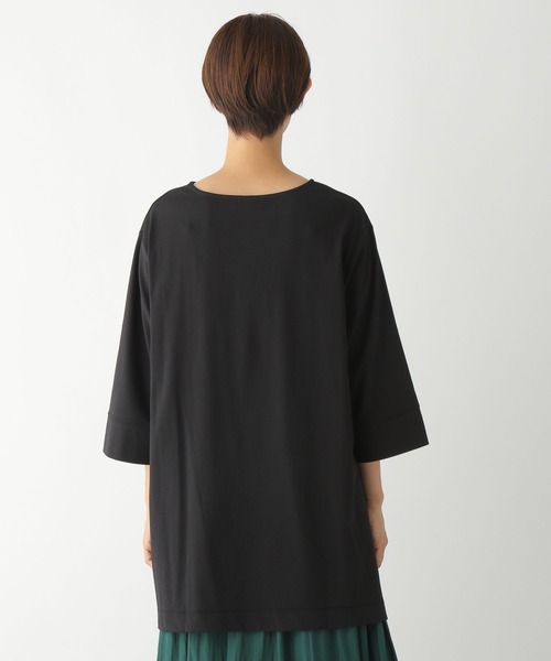 LEPSIM(レプシィム)の「マルチキノウチュニック3 299524(Tシャツ/カットソー・レディース・ホワイト/ブラック/ブラウン/グリーン/グレイッシュベージュ・FREE)」の11枚目の写真