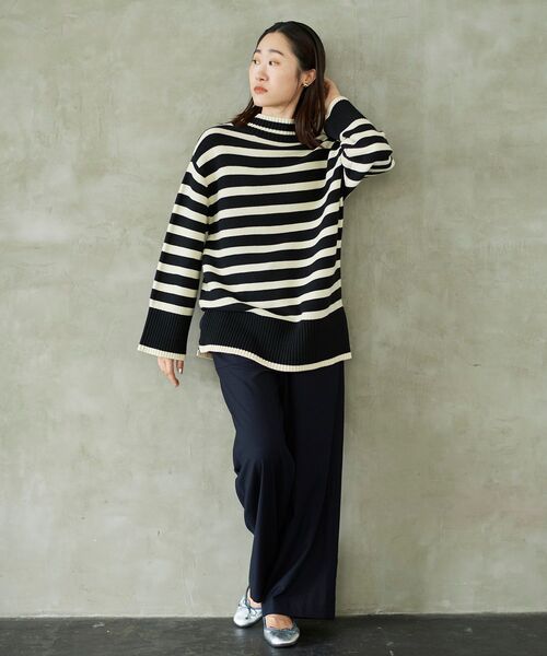 le.coeur blanc(ルクールブラン)の「ツイルストレッチイージーパンツ(その他パンツ・レディース・ベージュ/ネイビー/レッド・38/36)」の5枚目の写真