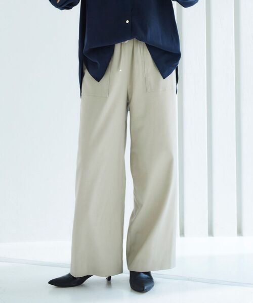 le.coeur blanc(ルクールブラン)の「ツイルストレッチイージーパンツ(その他パンツ・レディース・ベージュ/ネイビー/レッド・38/36)」の15枚目の写真
