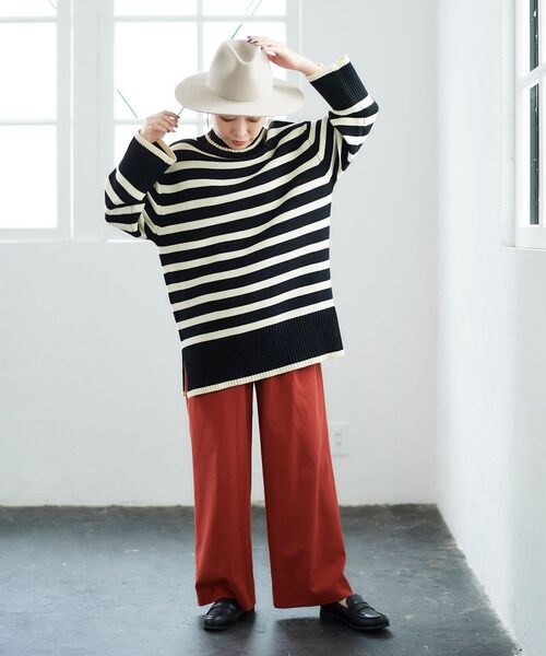 le.coeur blanc(ルクールブラン)の「ツイルストレッチイージーパンツ(その他パンツ・レディース・ベージュ/ネイビー/レッド・38/36)」の18枚目の写真
