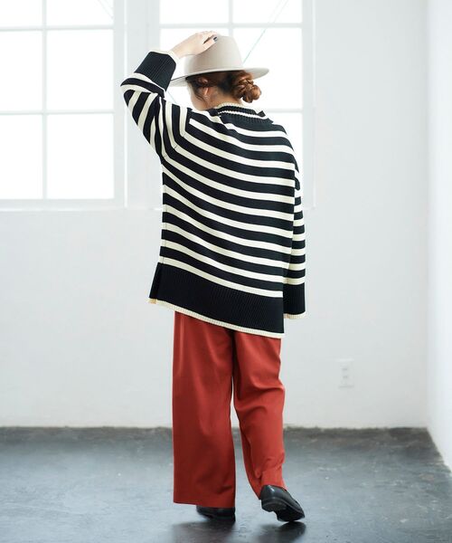 le.coeur blanc(ルクールブラン)の「ツイルストレッチイージーパンツ(その他パンツ・レディース・ベージュ/ネイビー/レッド・38/36)」の19枚目の写真
