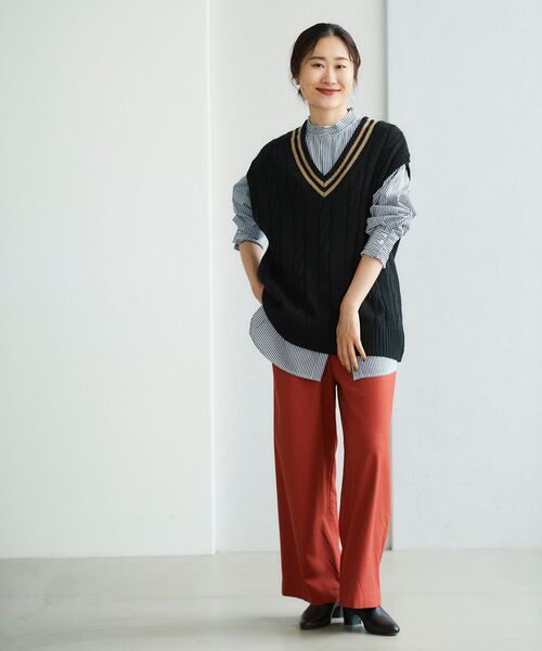 le.coeur blanc(ルクールブラン)の「ツイルストレッチイージーパンツ(その他パンツ・レディース・ベージュ/ネイビー/レッド・38/36)」の20枚目の写真