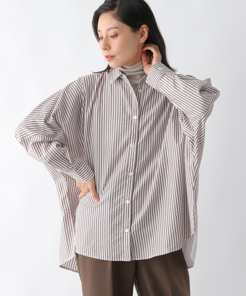 LEPSIM（レプシィム）の「ポンチョシャツ長袖　122634（シャツ/ブラウス・レディース・ベージュ/グレー/オフホワイト/ピンク/ブラウン系その他/グレー系その他・FREE）」の5枚目の写真