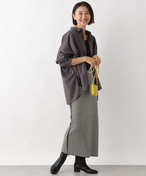 LEPSIM（レプシィム）の「ポンチョシャツ長袖　122634（シャツ/ブラウス・レディース・ベージュ/グレー/オフホワイト/ピンク/ブラウン系その他/グレー系その他・FREE）」の8枚目の写真