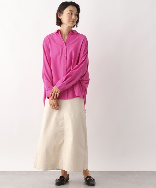 LEPSIM（レプシィム）の「ポンチョシャツ長袖　122634（シャツ/ブラウス・レディース・ベージュ/グレー/オフホワイト/ピンク/ブラウン系その他/グレー系その他・FREE）」の9枚目の写真