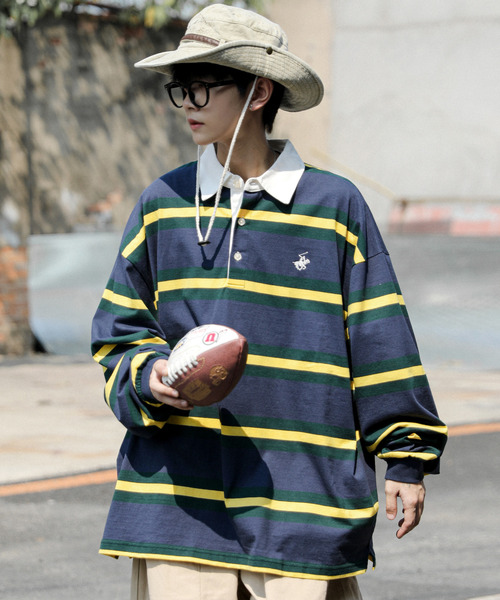 【セール】【neos -addictive design-】BEVERLY HILLS POLO CLUB ビバリーヒルズ ポロクラブ ビッグシルエット ラガー ポロシャツ（ポロシャツ）｜BEVERLY HILLS POLO CLUB（ビバリーヒルズポロクラブ）