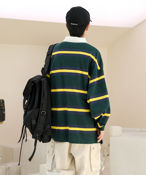 neos（ネオス）の「【neos -addictive design-】BEVERLY HILLS POLO CLUB ビバリーヒルズ ポロクラブ ビッグシルエット ラガー ポロシャツ（ポロシャツ・メンズ・ネイビー/グリーン/チャコールグレー/オフホワイト・MEDIUM/LARGE/X-LARGE）」の6枚目の写真