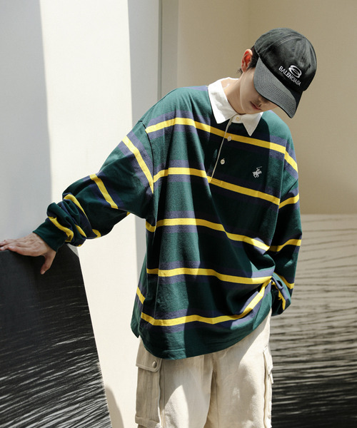 neos（ネオス）の「【neos -addictive design-】BEVERLY HILLS POLO CLUB ビバリーヒルズ ポロクラブ ビッグシルエット ラガー ポロシャツ（ポロシャツ・メンズ・ネイビー/グリーン/チャコールグレー/オフホワイト・MEDIUM/LARGE/X-LARGE）」の16枚目の写真