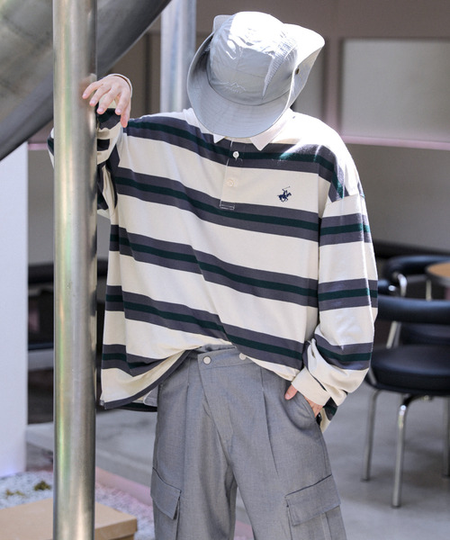 neos（ネオス）の「【neos -addictive design-】BEVERLY HILLS POLO CLUB ビバリーヒルズ ポロクラブ ビッグシルエット ラガー ポロシャツ（ポロシャツ・メンズ・ネイビー/グリーン/チャコールグレー/オフホワイト・MEDIUM/LARGE/X-LARGE）」の10枚目の写真