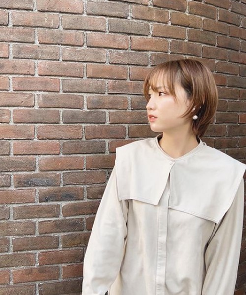 Isn't She?（イズントシー）の「3wayビッグカラーブラウス（シャツ/ブラウス・レディース・アイボリー/ライトベージュ/グリーン系/チャコールグレー・FREE）」の11枚目の写真