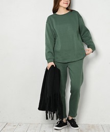 CELESTE RANA ラウンドトップステーパードパンツ上下セット