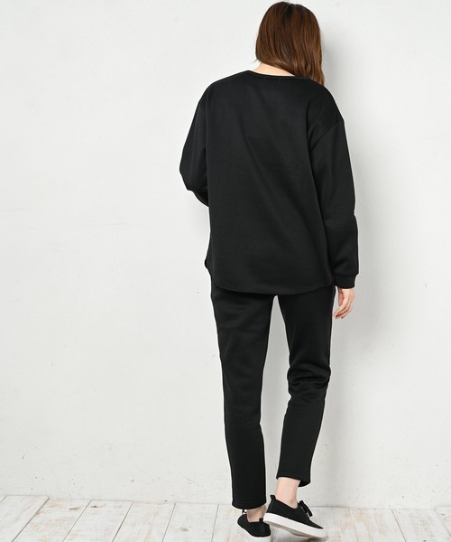 FUNALIVE（ファンアライブ）の「CELESTE RANA ラウンドトップステーパードパンツ上下セット（ルームウェア/パジャマ・レディース・ブラック/グレー/モスグリーン/モカ/チャコール・M-L/L-XL/XXL）」の15枚目の写真