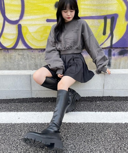 Heather（ヘザー）の「HOLiCスウェット　164325（スウェット・レディース・スミクロ/ブラック/オフホワイト・XS/XL）」の18枚目の写真