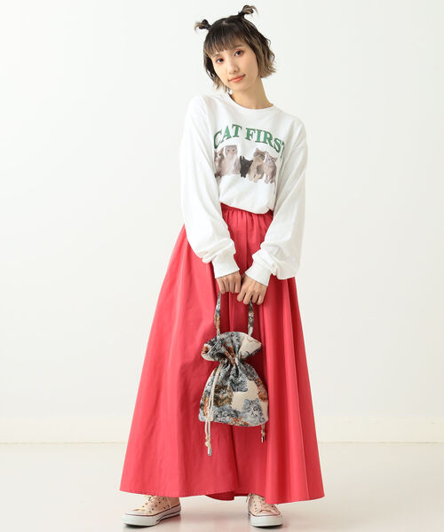 mmts / 猫いっぱい巾着（ショルダーバッグ）｜mmts（マミタス）