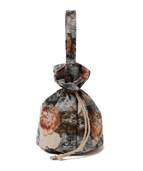 mmts / 猫いっぱい巾着（ショルダーバッグ）｜mmts（マミタス）