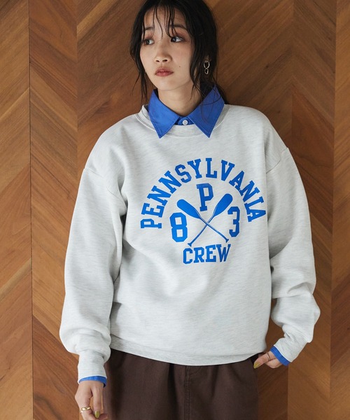 CRAFT STANDARD BOUTIQUE(クラフトスタンダードブティック)の「裏起毛プリントスウェット① *(スウェット・メンズ・A/C/D/B・M/L/LL)」の1枚目の写真