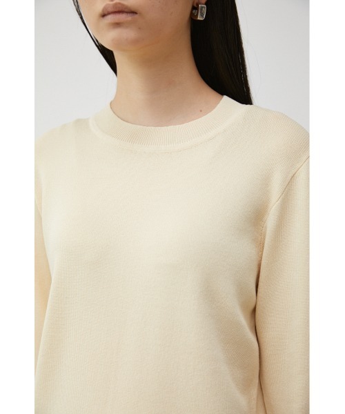 COLOR CUFF BLOCK KNIT TOPS/カラーカフブロックニットトップス