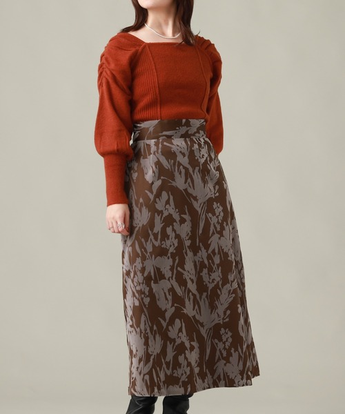 Cheek(チーク)の「フロッキーフレアスカート(スカート・レディース・ブラック/ブラウン/キャメル・SMALL/MEDIUM)」の16枚目の写真