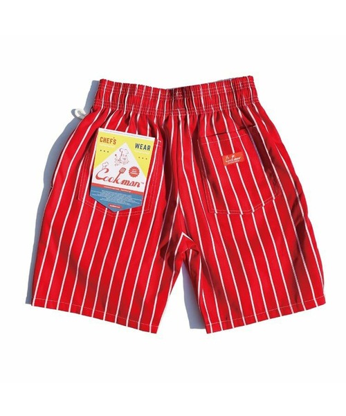 COOKMAN（クックマン）の「COOKMAN CHEF SHORT PANTS 「STRIPE」/ RED（その他パンツ・メンズ・レッド・M/L/XL）」の3枚目の写真