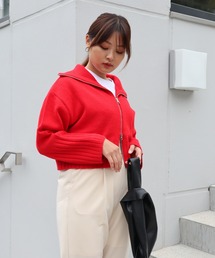 Brownie 前後2WAYダブルファスナーニットプルオーバー