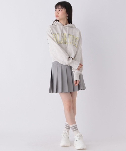 repipi armario(レピピ アルマリオ)の「カレッジロゴショートパーカー(パーカー・キッズ・杢グレー/ネイビー/オートミール/コーラル・MEDIUM/SMALL/LARGE)」の7枚目の写真