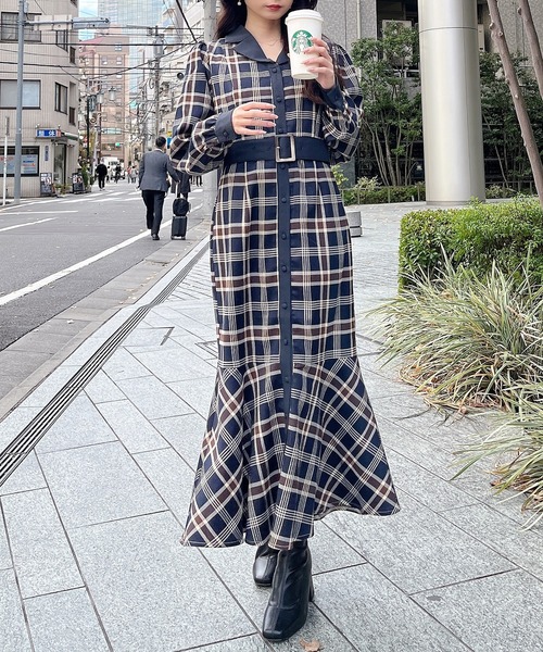 MIIA（ミーア）の「チェックマーメイドワンピース（ワンピース）」 - WEAR
