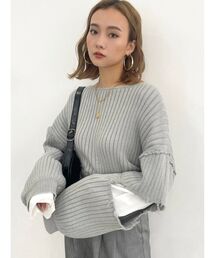 EMODA | スイッチングアームスリットニット(ニット/セーター)