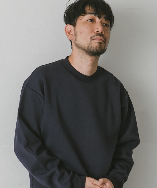 URBAN RESEARCH DOORS(アーバンリサーチドアーズ)の「ダブルフェイスプルオーバー(スウェット・メンズ・ライトベージュ/ネイビー/オレンジ/ブラウン・LARGE/MEDIUM)」の3枚目の写真