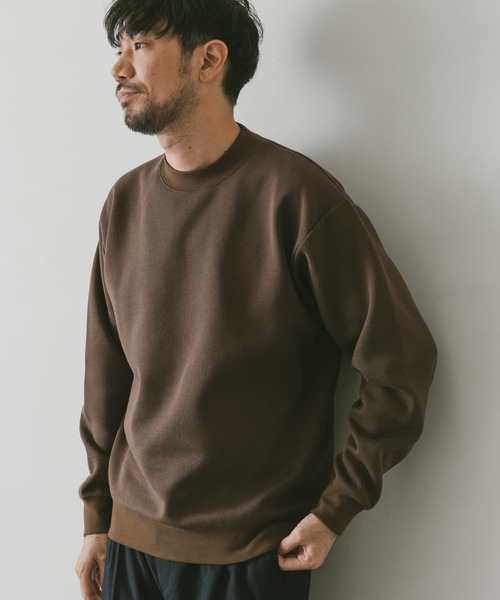 URBAN RESEARCH DOORS(アーバンリサーチドアーズ)の「ダブルフェイスプルオーバー(スウェット・メンズ・ライトベージュ/ネイビー/オレンジ/ブラウン・LARGE/MEDIUM)」の1枚目の写真