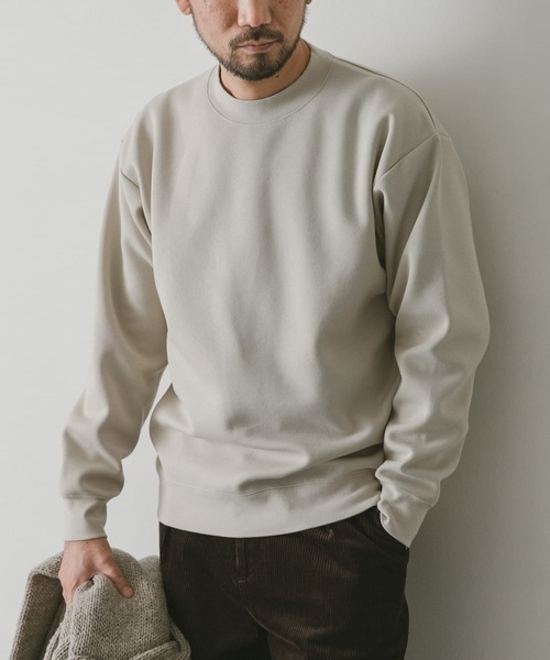 URBAN RESEARCH DOORS(アーバンリサーチドアーズ)の「ダブルフェイスプルオーバー(スウェット・メンズ・ライトベージュ/ネイビー/オレンジ/ブラウン・LARGE/MEDIUM)」の5枚目の写真