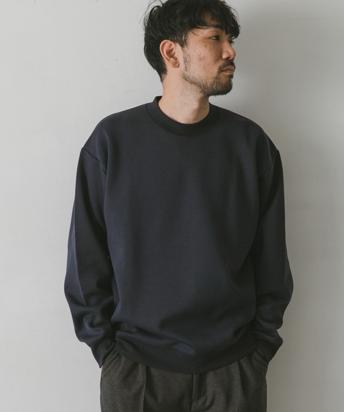 URBAN RESEARCH DOORS(アーバンリサーチドアーズ)の「ダブルフェイスプルオーバー(スウェット・メンズ・ライトベージュ/ネイビー/オレンジ/ブラウン・LARGE/MEDIUM)」の8枚目の写真