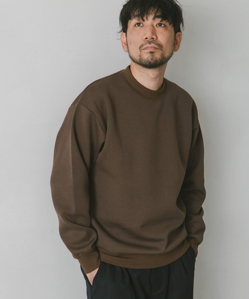 URBAN RESEARCH DOORS(アーバンリサーチドアーズ)の「ダブルフェイスプルオーバー(スウェット・メンズ・ライトベージュ/ネイビー/オレンジ/ブラウン・LARGE/MEDIUM)」の22枚目の写真