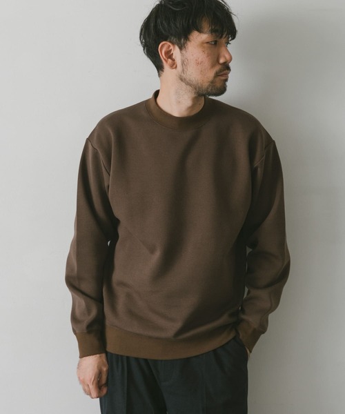 URBAN RESEARCH DOORS(アーバンリサーチドアーズ)の「ダブルフェイスプルオーバー(スウェット・メンズ・ライトベージュ/ネイビー/オレンジ/ブラウン・LARGE/MEDIUM)」の9枚目の写真