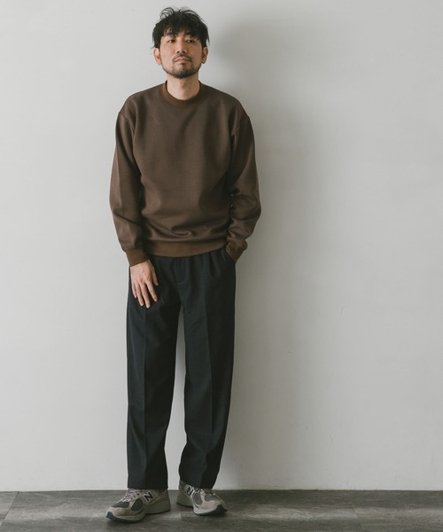 URBAN RESEARCH DOORS(アーバンリサーチドアーズ)の「ダブルフェイスプルオーバー(スウェット・メンズ・ライトベージュ/ネイビー/オレンジ/ブラウン・LARGE/MEDIUM)」の15枚目の写真