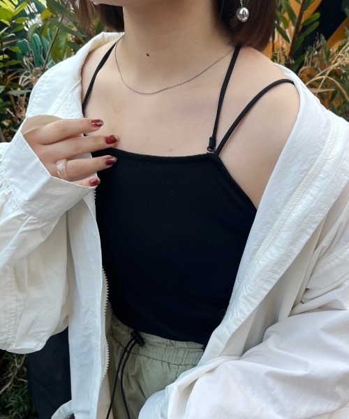 nemne store（ネンネストア）の「【低身長用サイズあり / 紐取り外し可能 】カップ付きマルチウェイストラップキャミソール（キャミソール・レディース・アイボリー/ブラック/ブルー/ピンク/グリーン・SMALL/MEDIUM）」の11枚目の写真